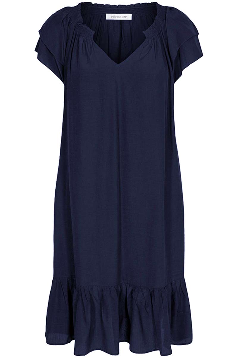 Sunrise Cropped Dress | Navy | Kjole fra Co'couture