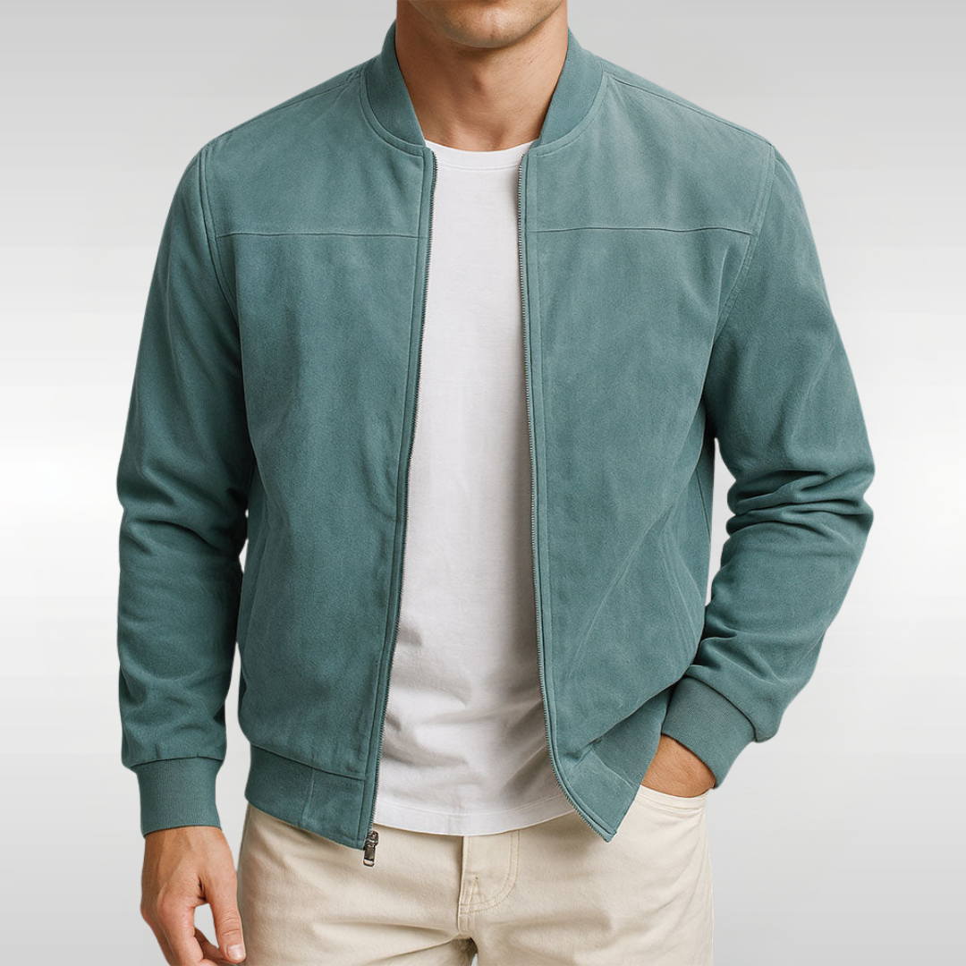 Elias – Leichte Jacke in Veloursoptik