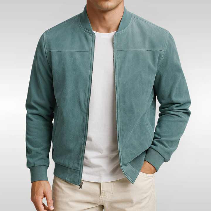 Elias – Leichte Jacke in Veloursoptik