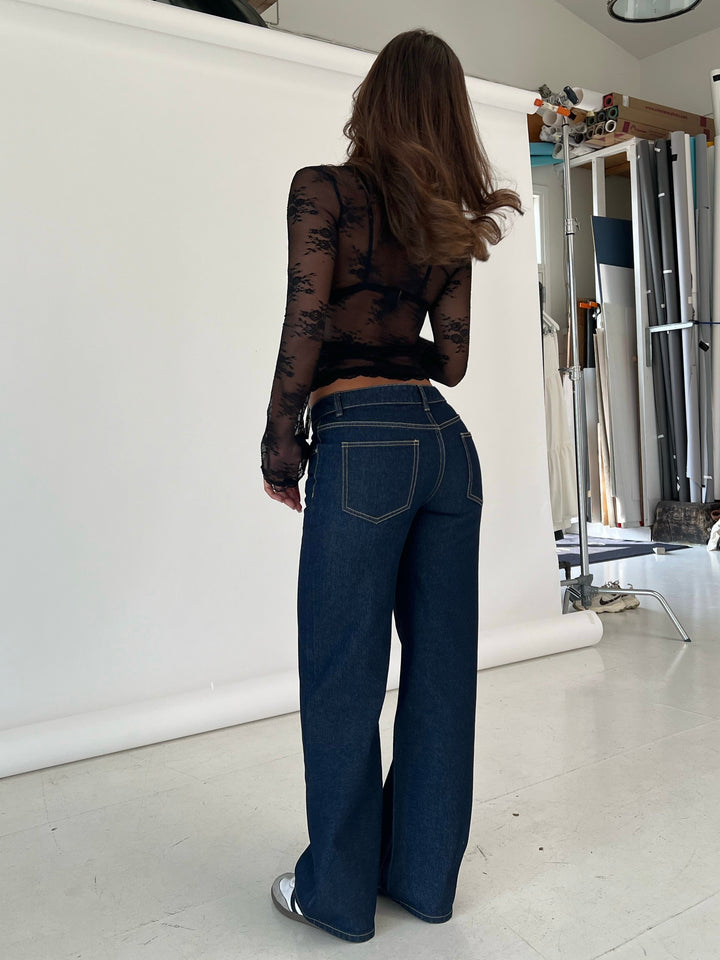 Ballerina blonde top - sort