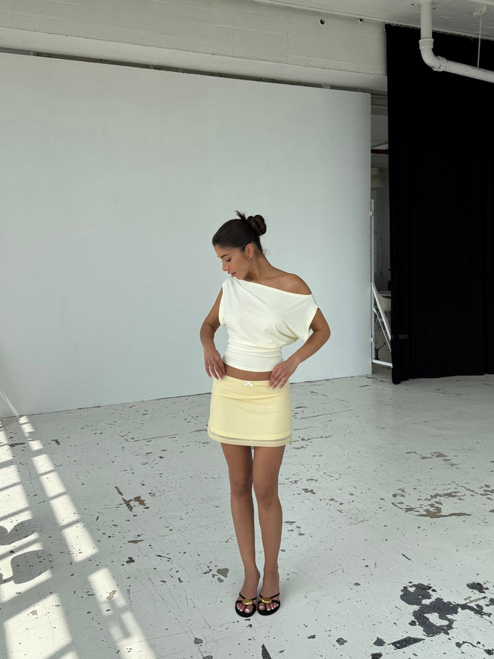 Hera basic top - lys gul