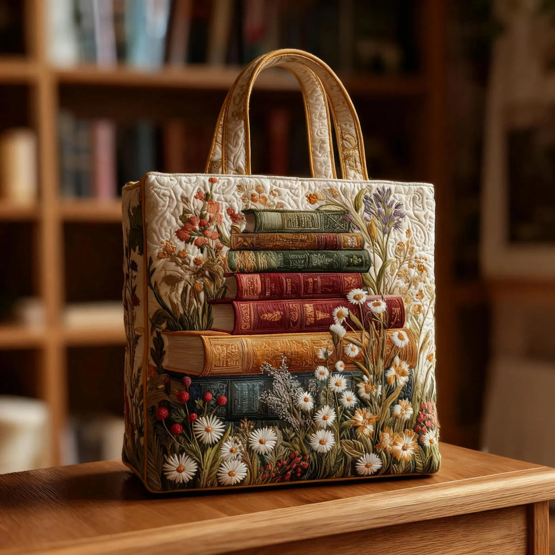 Håndlavet syet taske med blomsterdesign