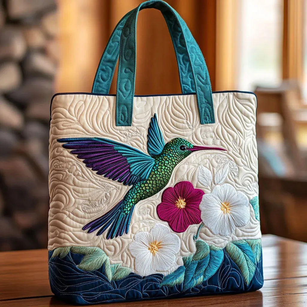 Håndlavet Taske | Kolibri og Blomster