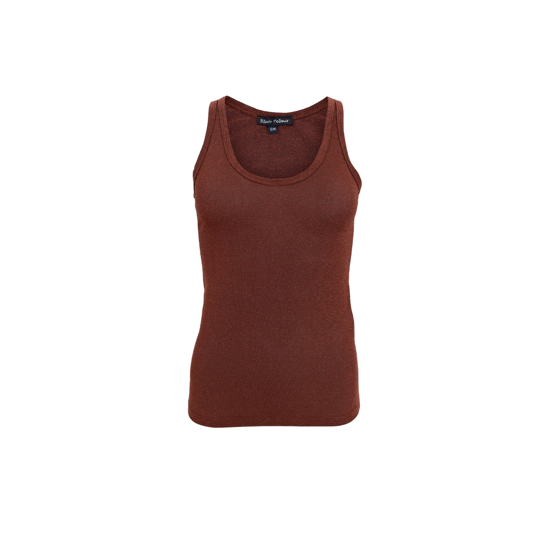 FAYE Lurex top - Coffee