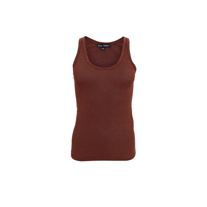 FAYE Lurex top - Coffee