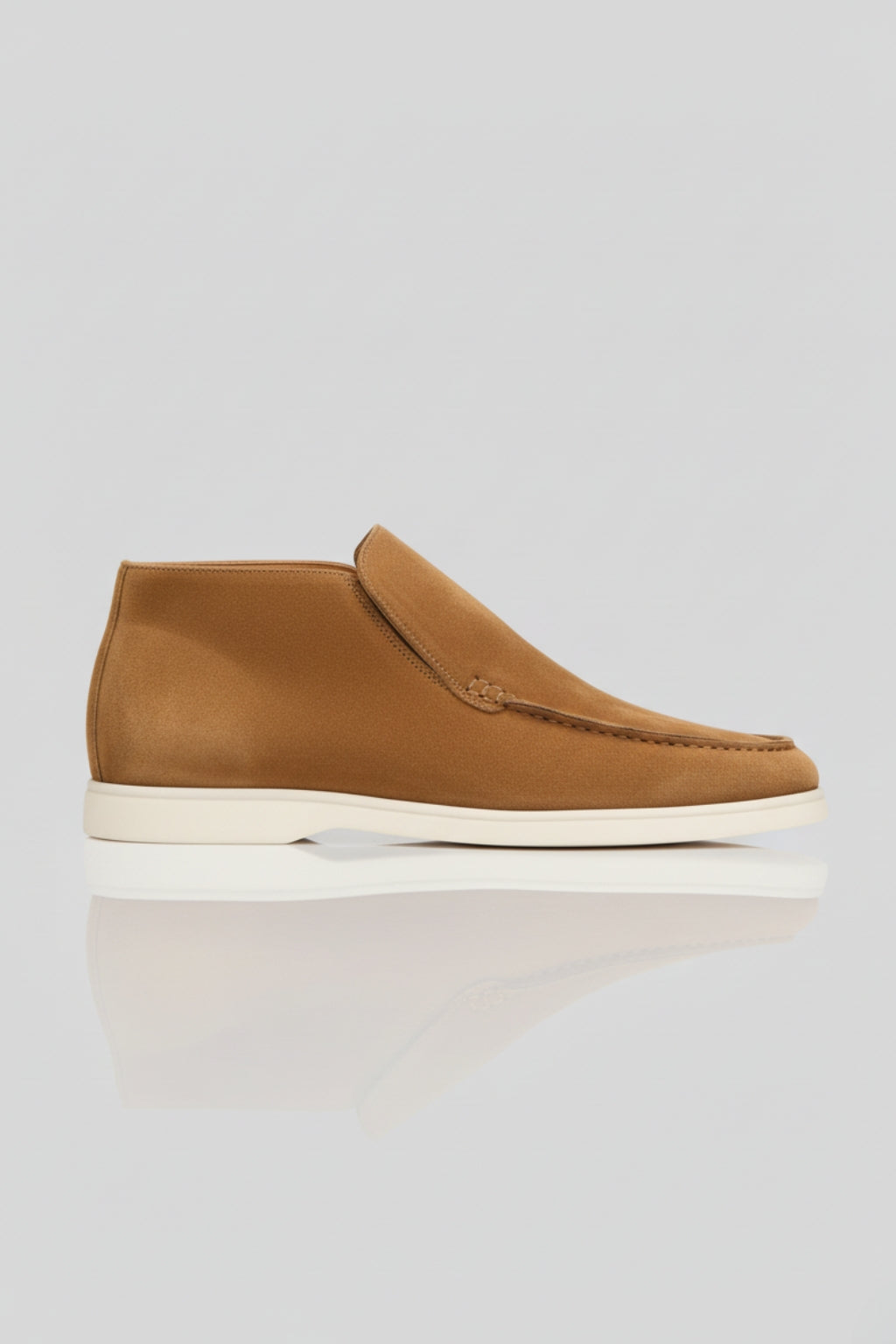 Herre Ruskinds Loafer Støvler – Slip-On Chukka Stil, Flad Hæl – Brun