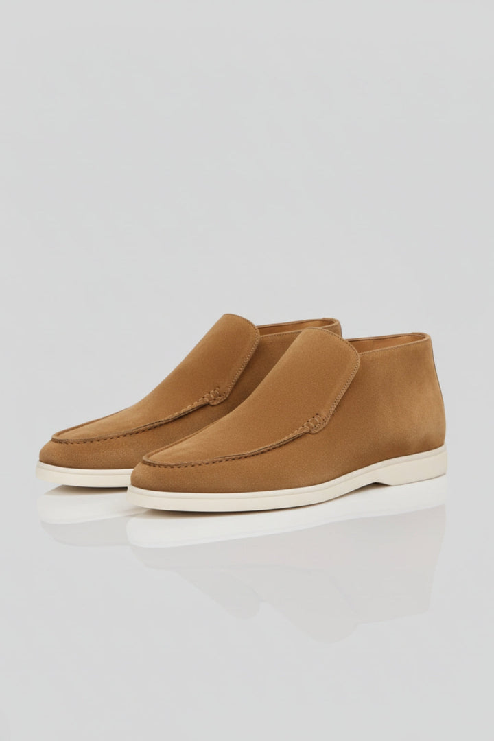Herre Ruskinds Loafer Støvler – Slip-On Chukka Stil, Flad Hæl – Brun