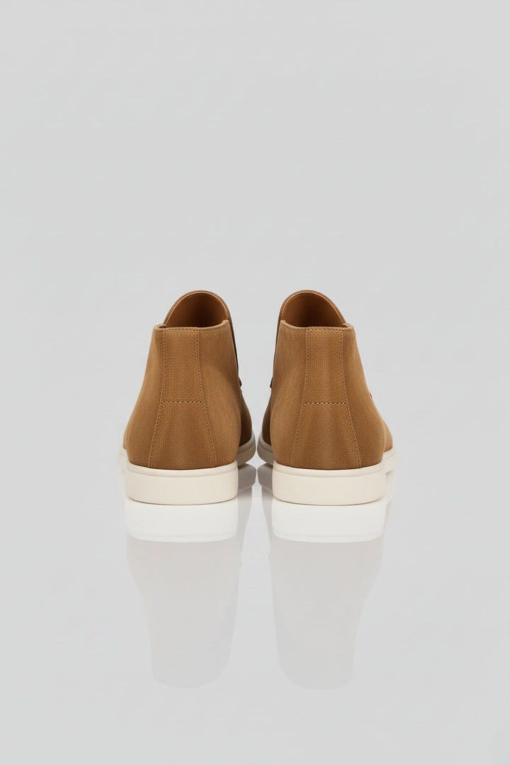 Herre Ruskinds Loafer Støvler – Slip-On Chukka Stil, Flad Hæl – Brun