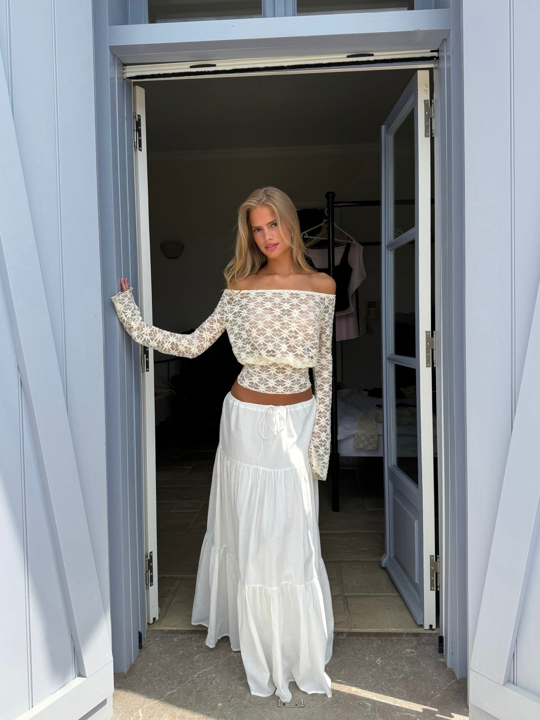 Athena lace top - cream