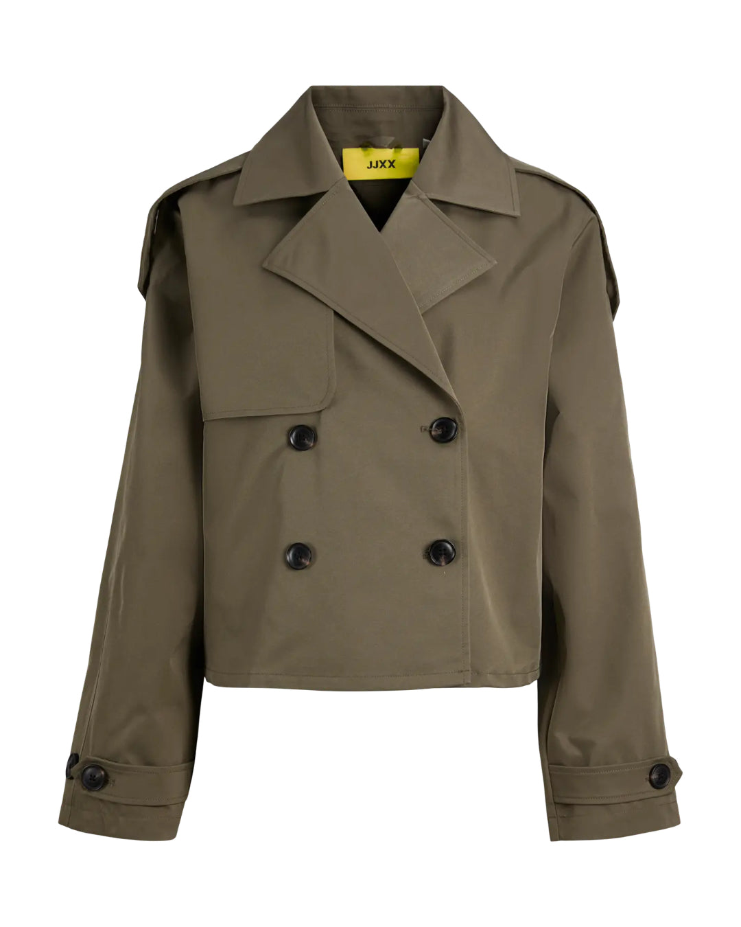 CARLIE kort trenchcoat, kaki
