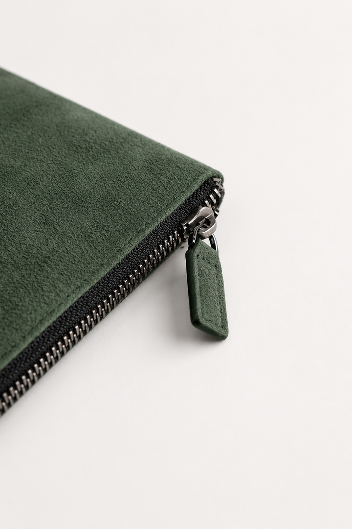Borsa Clutch Alcantara Grøn Nat