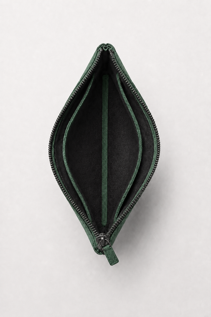 Borsa Clutch Alcantara Grøn Nat