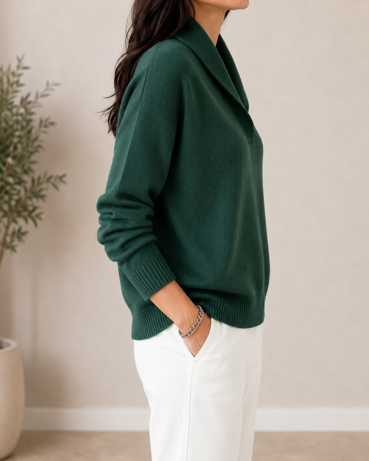 Blød V-hals Pullover