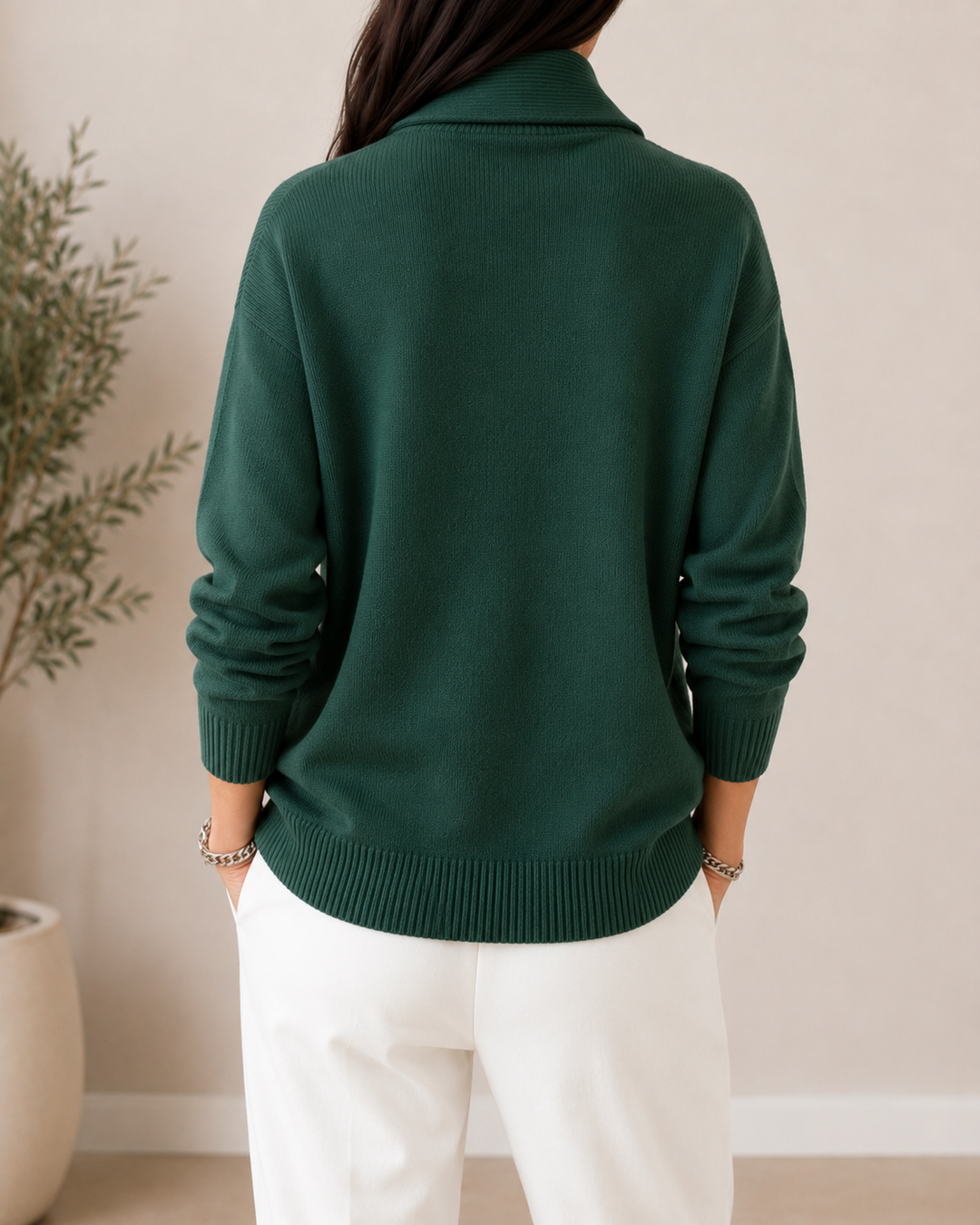Blød V-hals Pullover