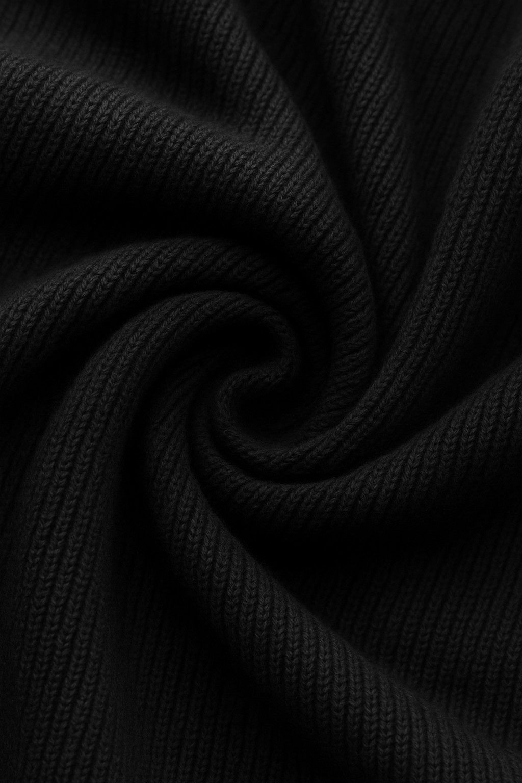 Herre Half-Zip Striktrøje med Ståkrave – Sort