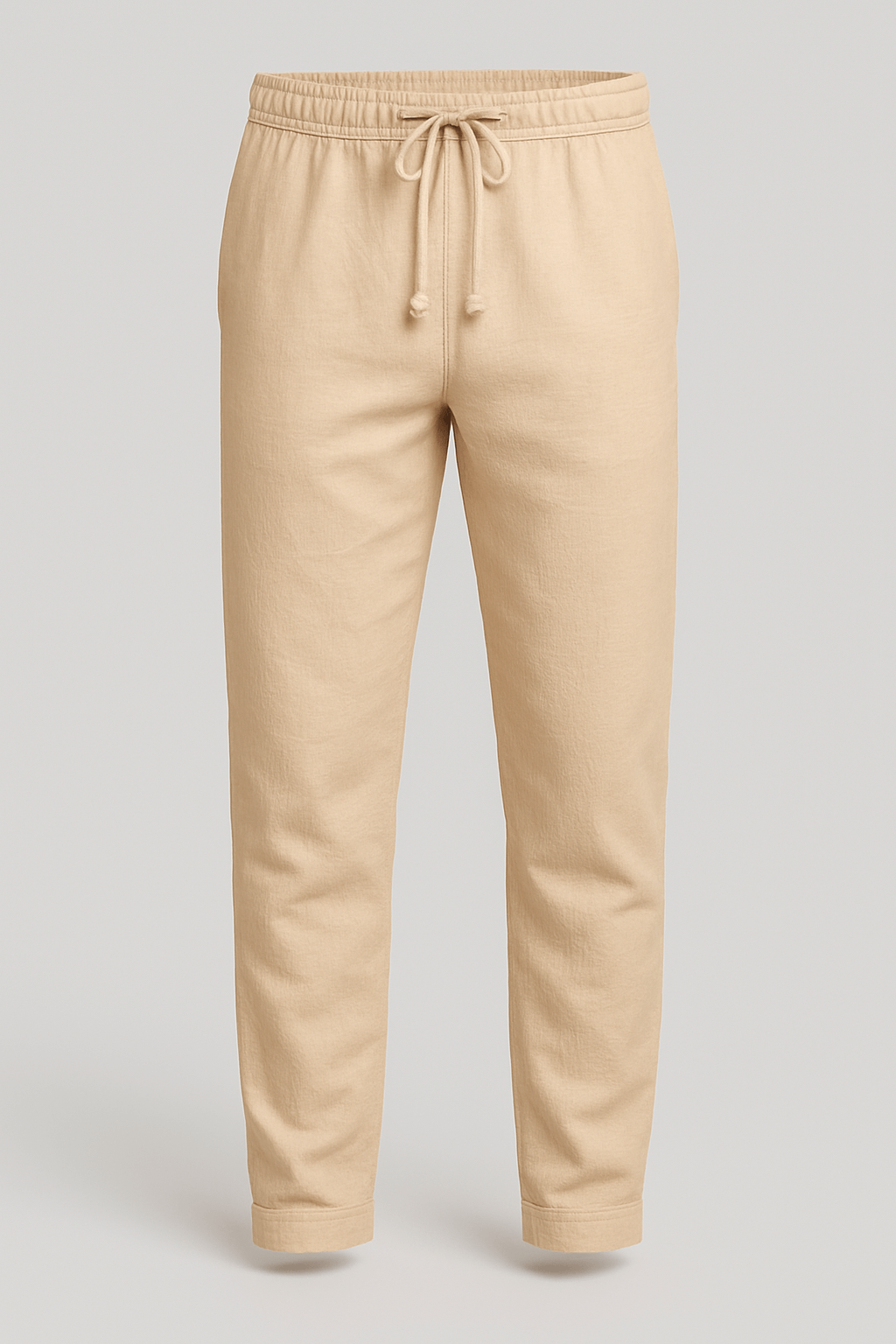 Herrebukser med Snøre - Beige