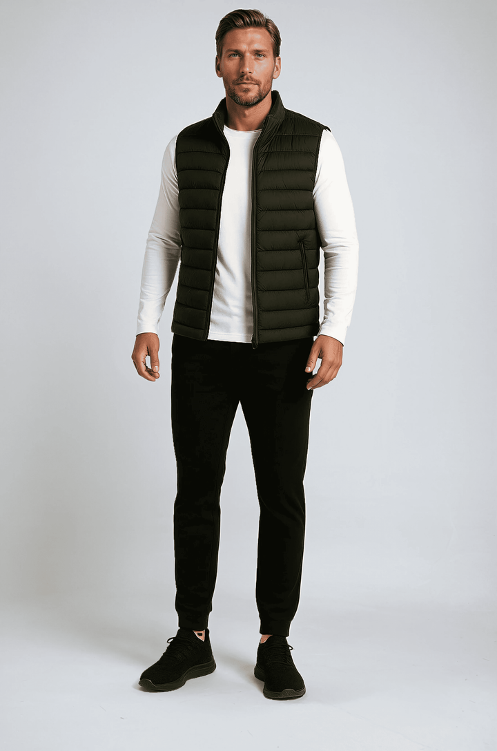 Premium Herre Mørk armygrøn Puffervest