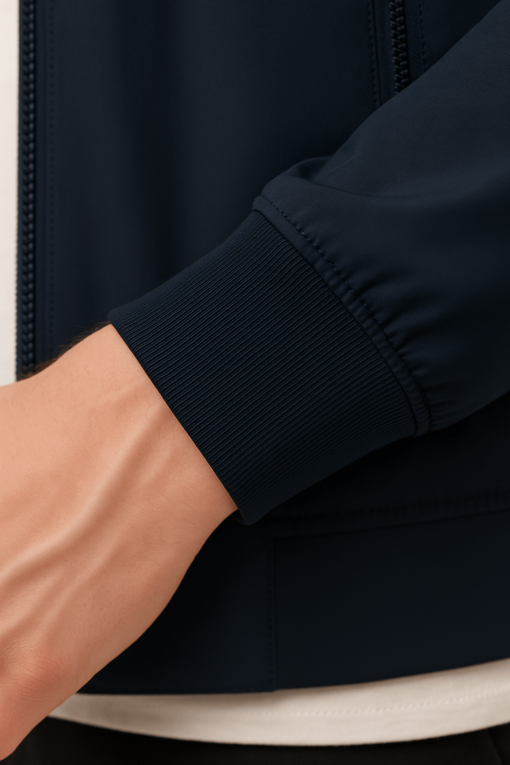 Klassisk Mørkeblå Bomberjakke