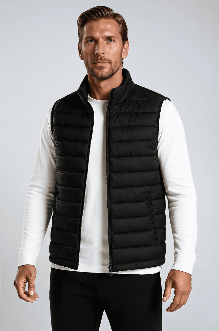 Premium Herre Sort Atlas Puffervest