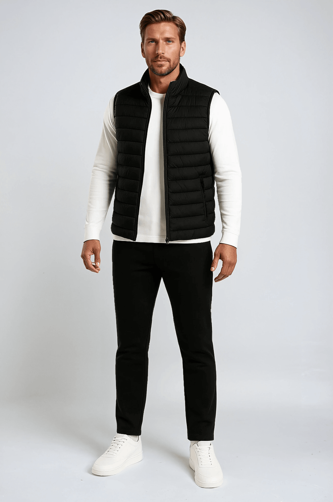 Premium Herre Sort Atlas Puffervest