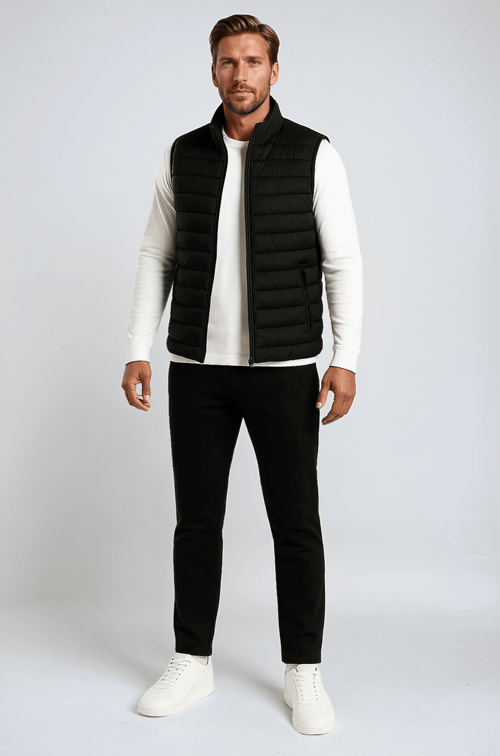 Premium Herre Sort Atlas Puffervest