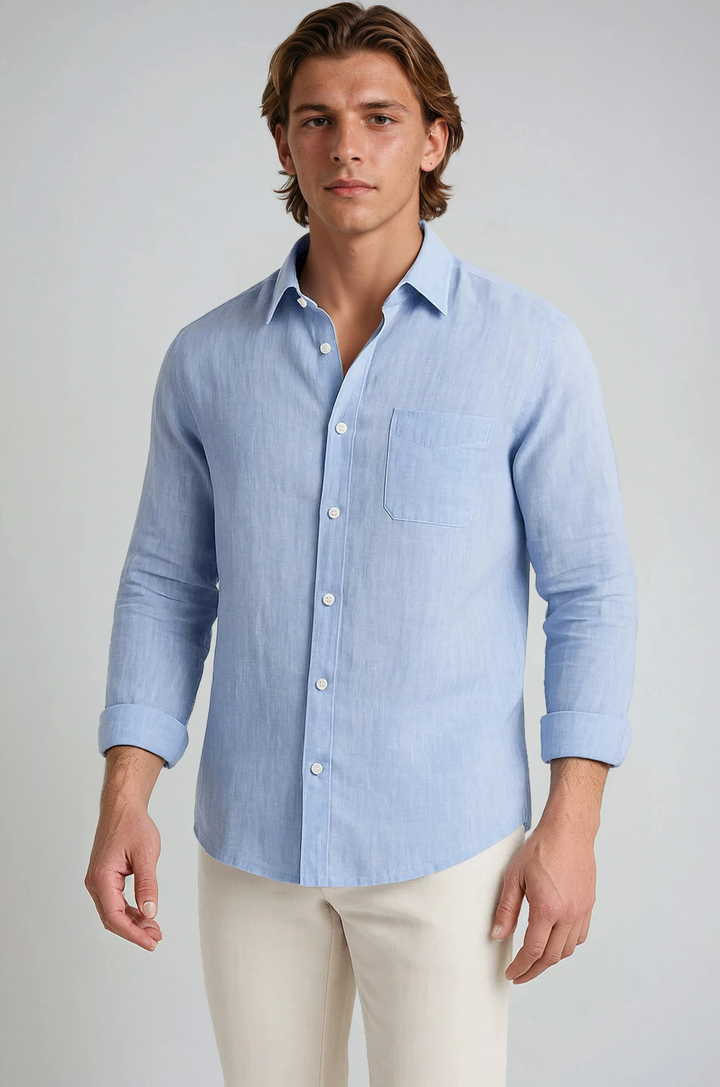 Monaco Linskjorte – Lyseblå