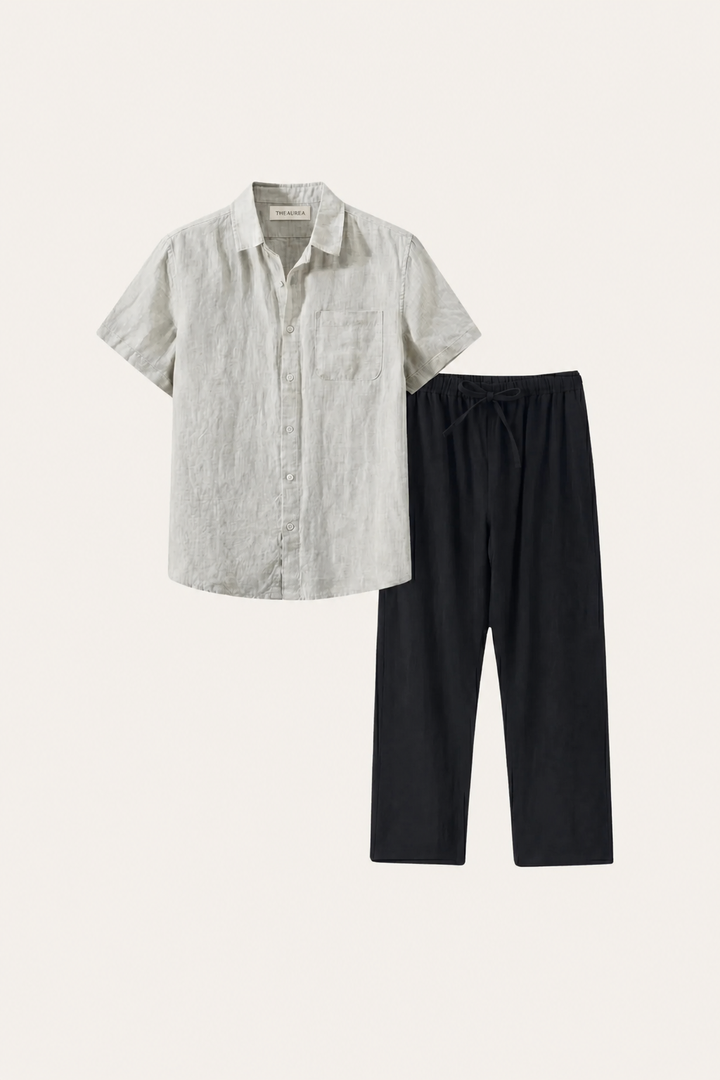 Sæt i Lino Trento Beige/Nero