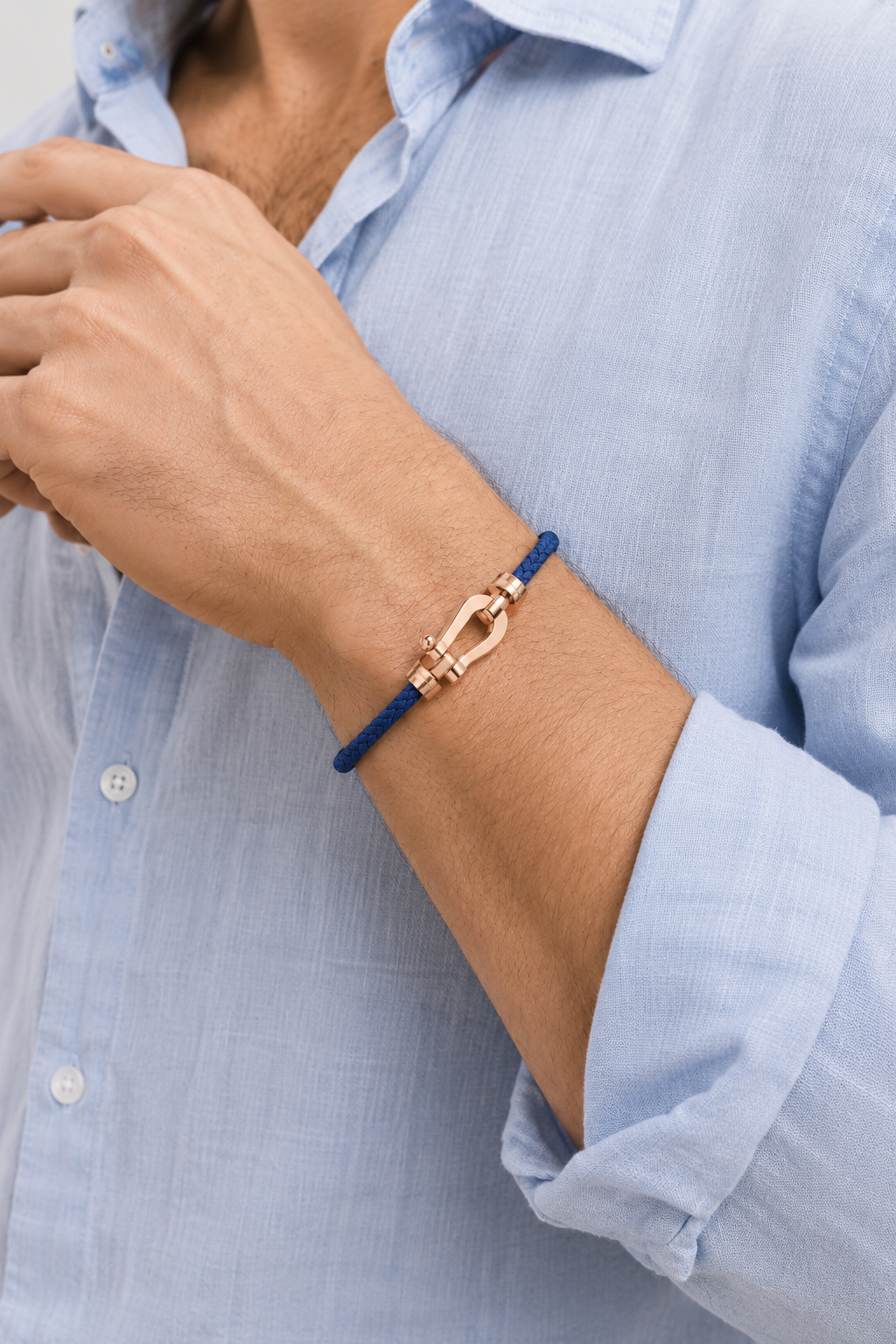 Bracciale Aurelio Blå Navy / Roséguld