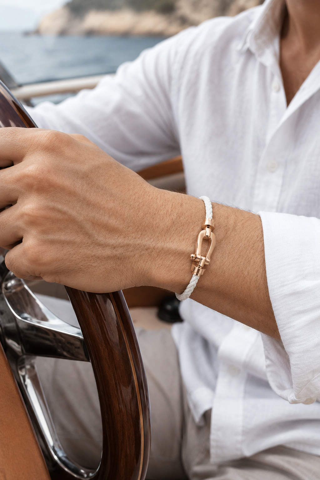 Bracciale Aurelio Hvid / Roséguld