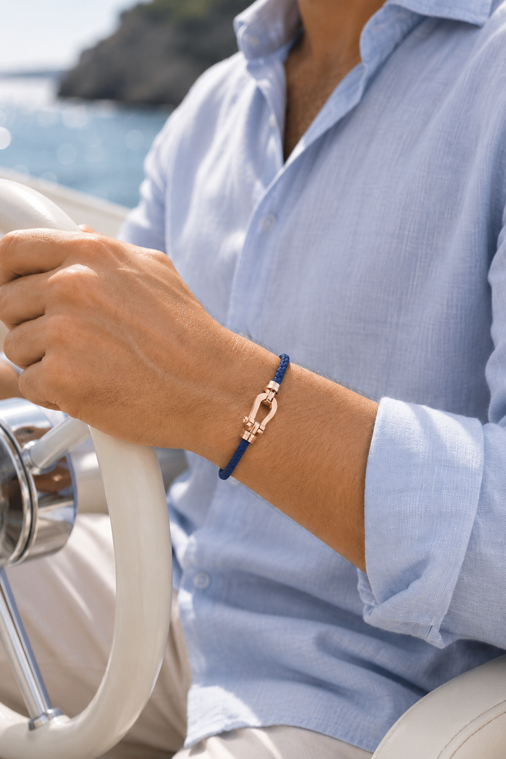 Bracciale Aurelio Blå Navy / Roséguld