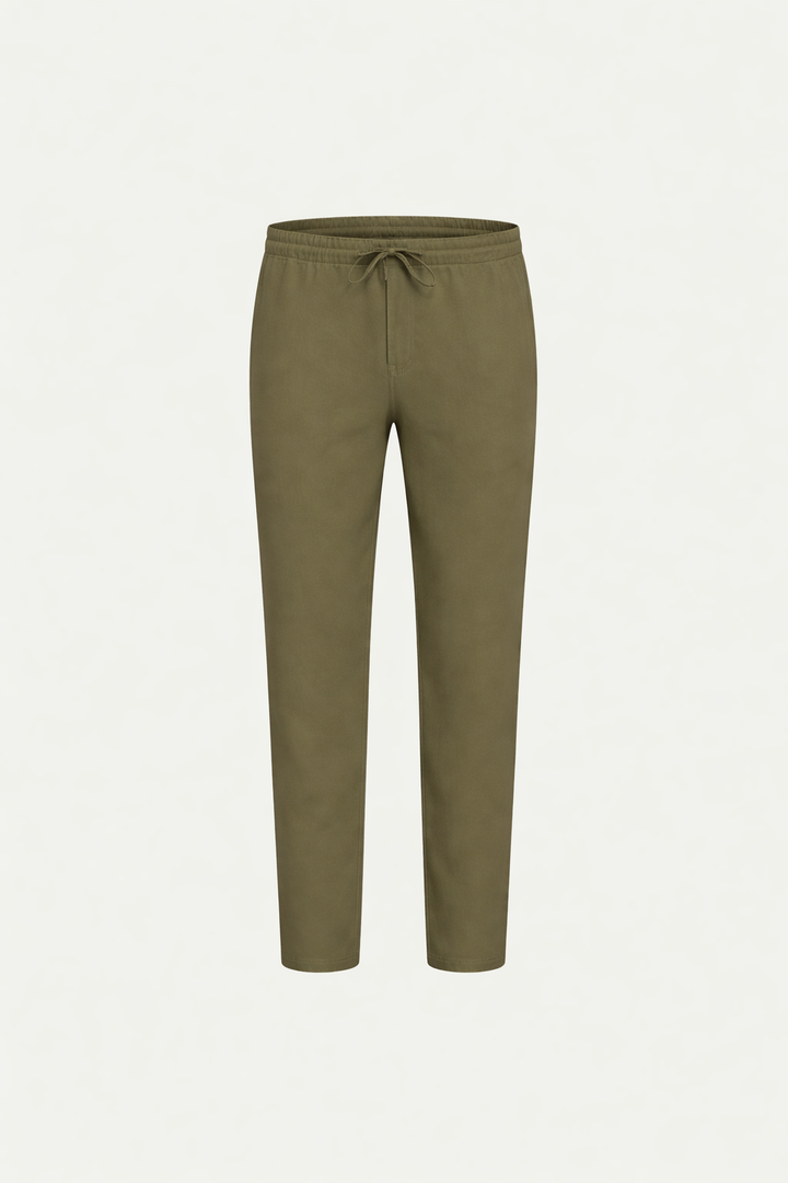 Bayside Bukser i Linned Olive