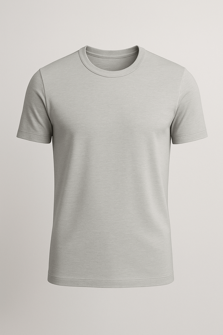 Herre Slim-Fit T-Shirt i Sølv Mist