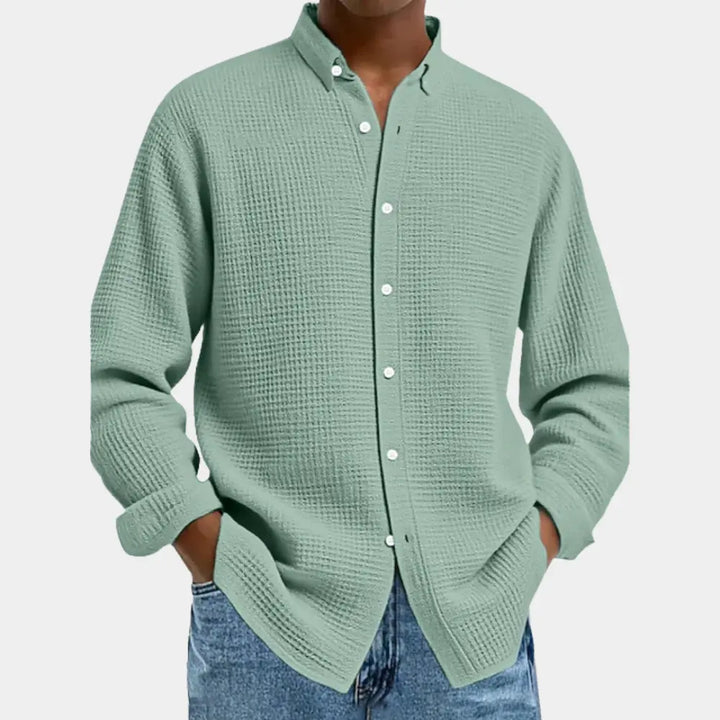 Elegant tekstureret skjorte