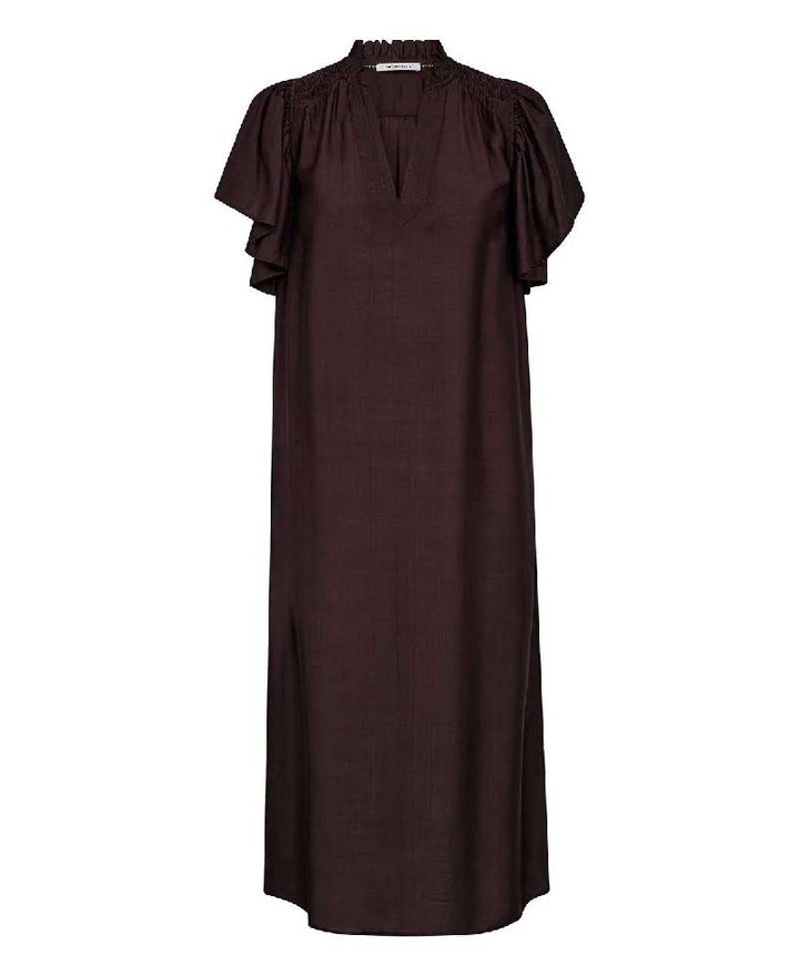 Co' Couture HeraCC SS Frill Dress - Mocca
