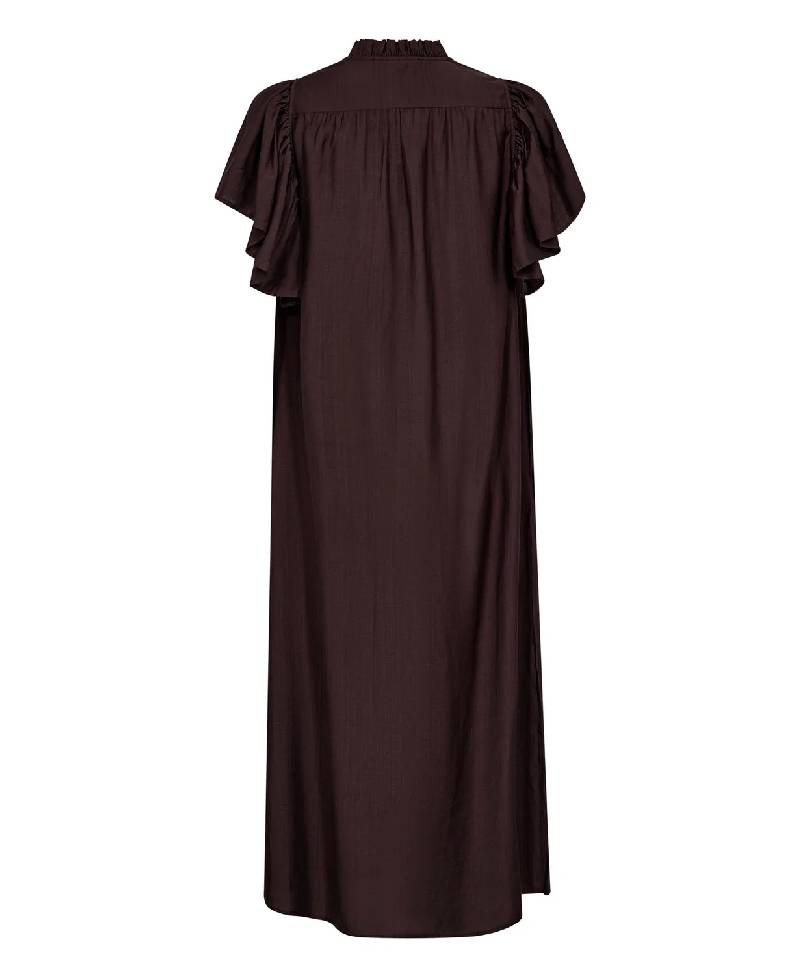 Co' Couture HeraCC SS Frill Dress - Mocca