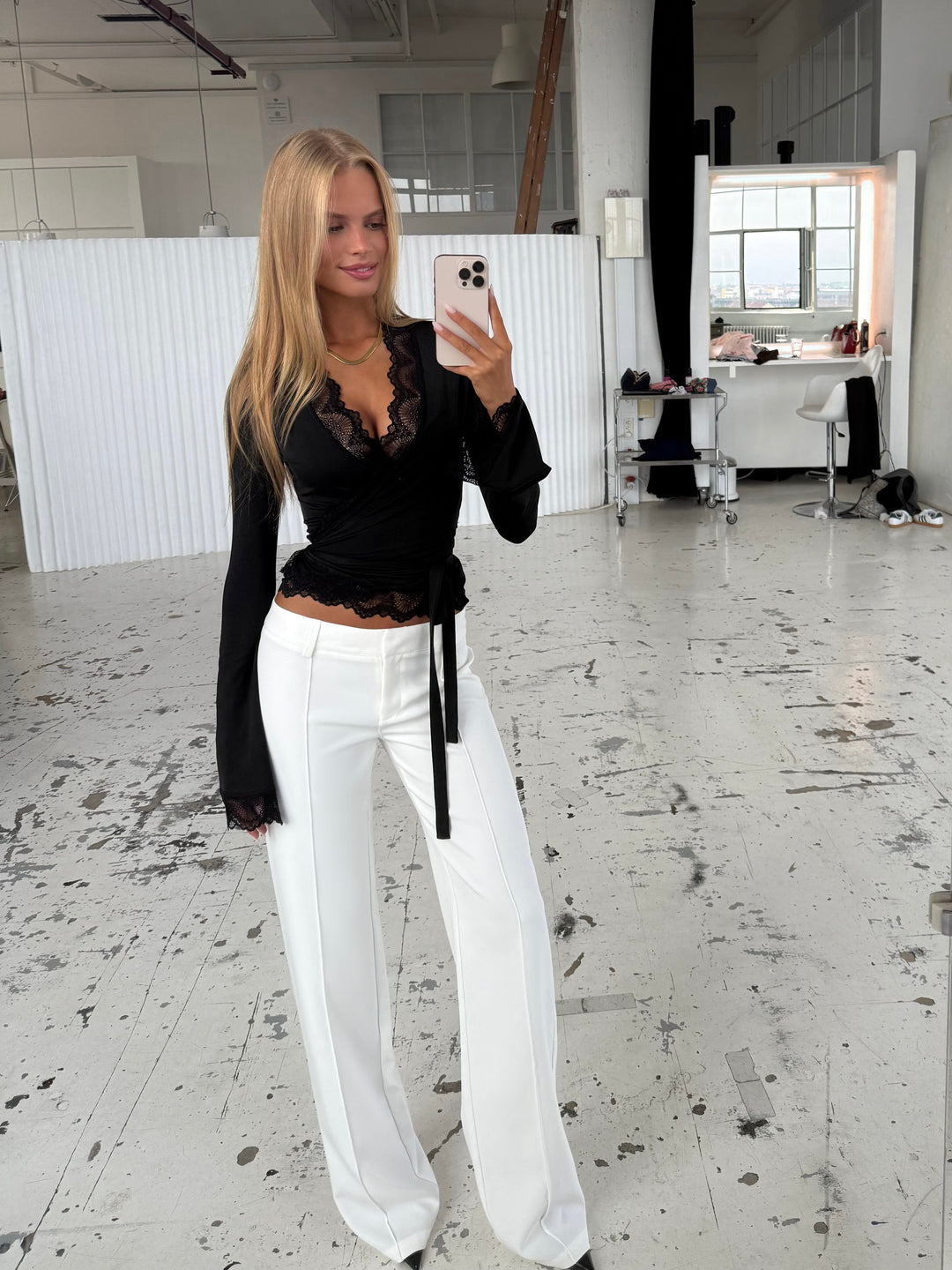 Ny ballerina basic blonde top - sort