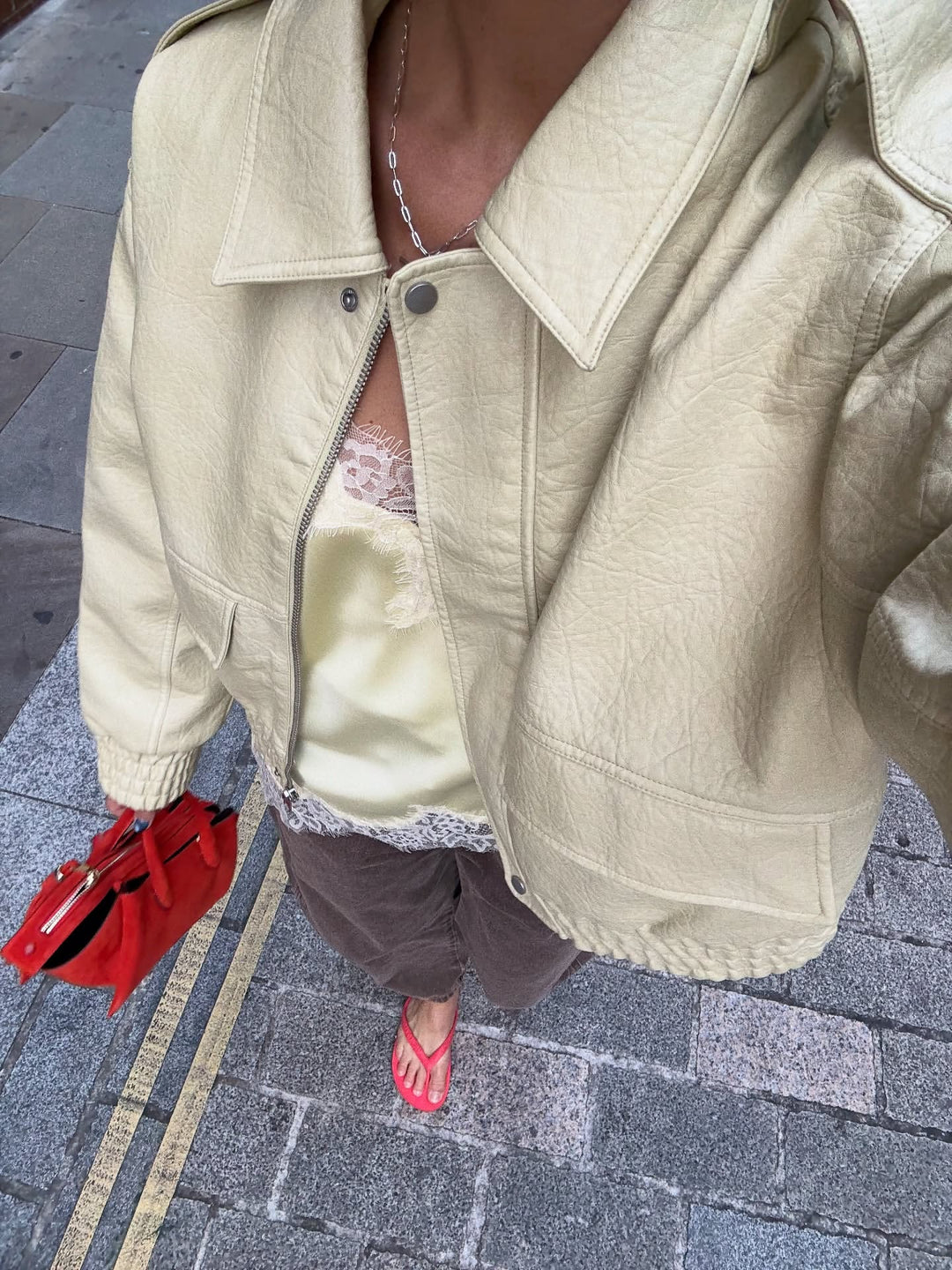 Light green cropped jacket