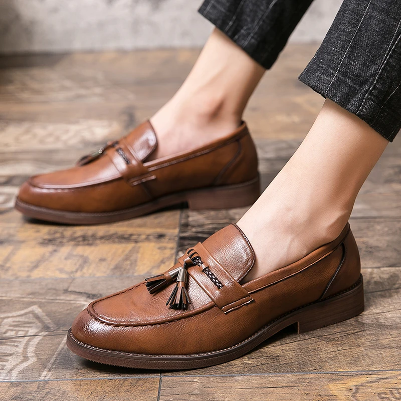Læder Tassel Loafers