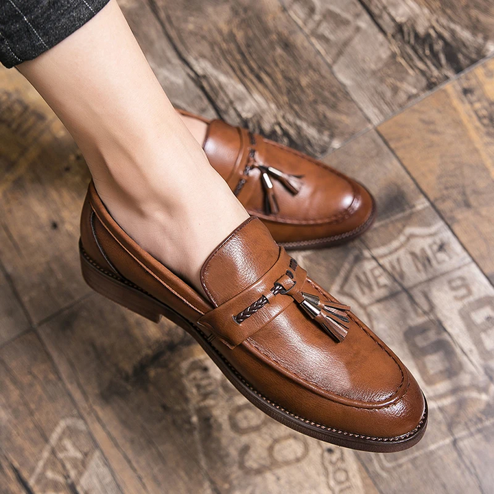Læder Tassel Loafers
