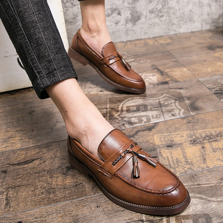 Læder Tassel Loafers