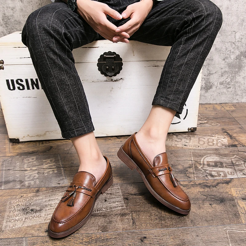 Læder Tassel Loafers