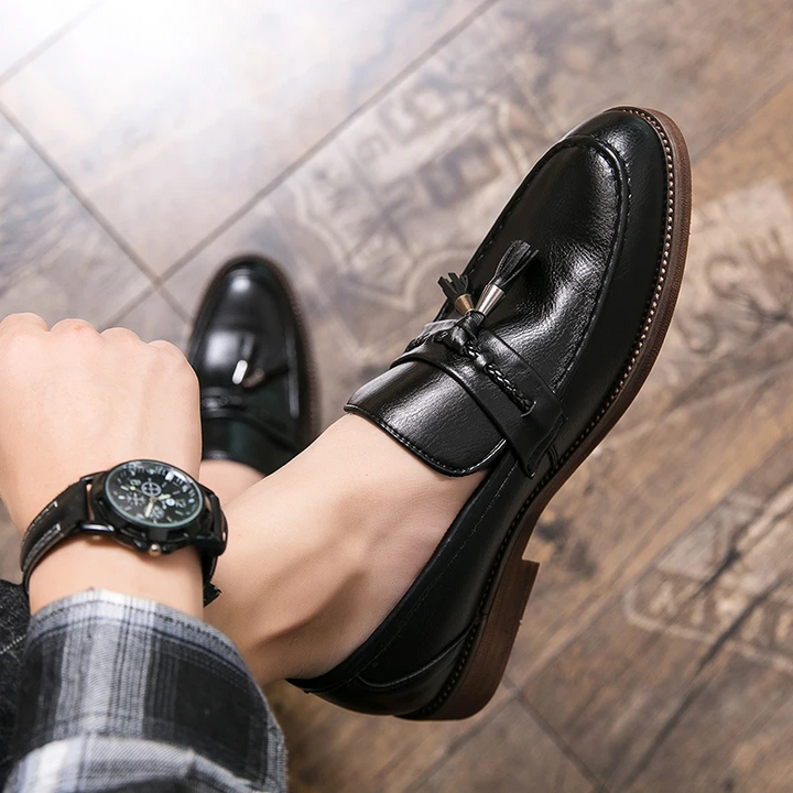 Læder Tassel Loafers