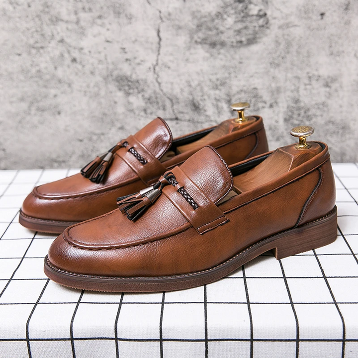 Læder Tassel Loafers