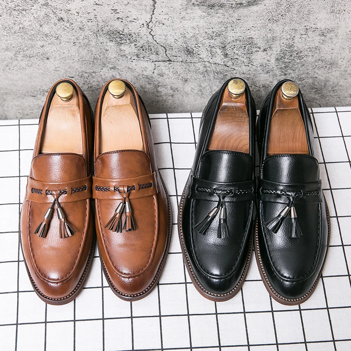 Læder Tassel Loafers