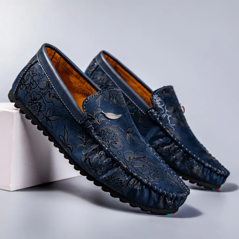 Blomster Læder Loafers