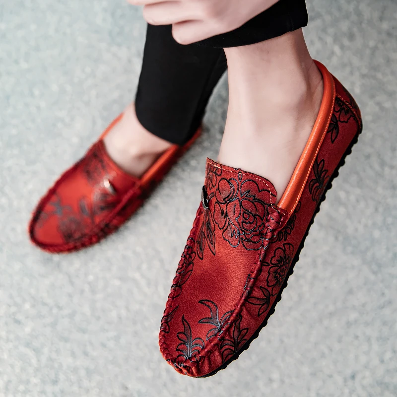 Blomster Læder Loafers