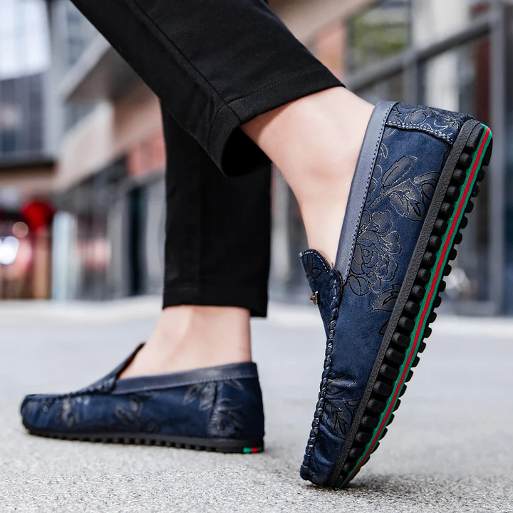 Blomster Læder Loafers