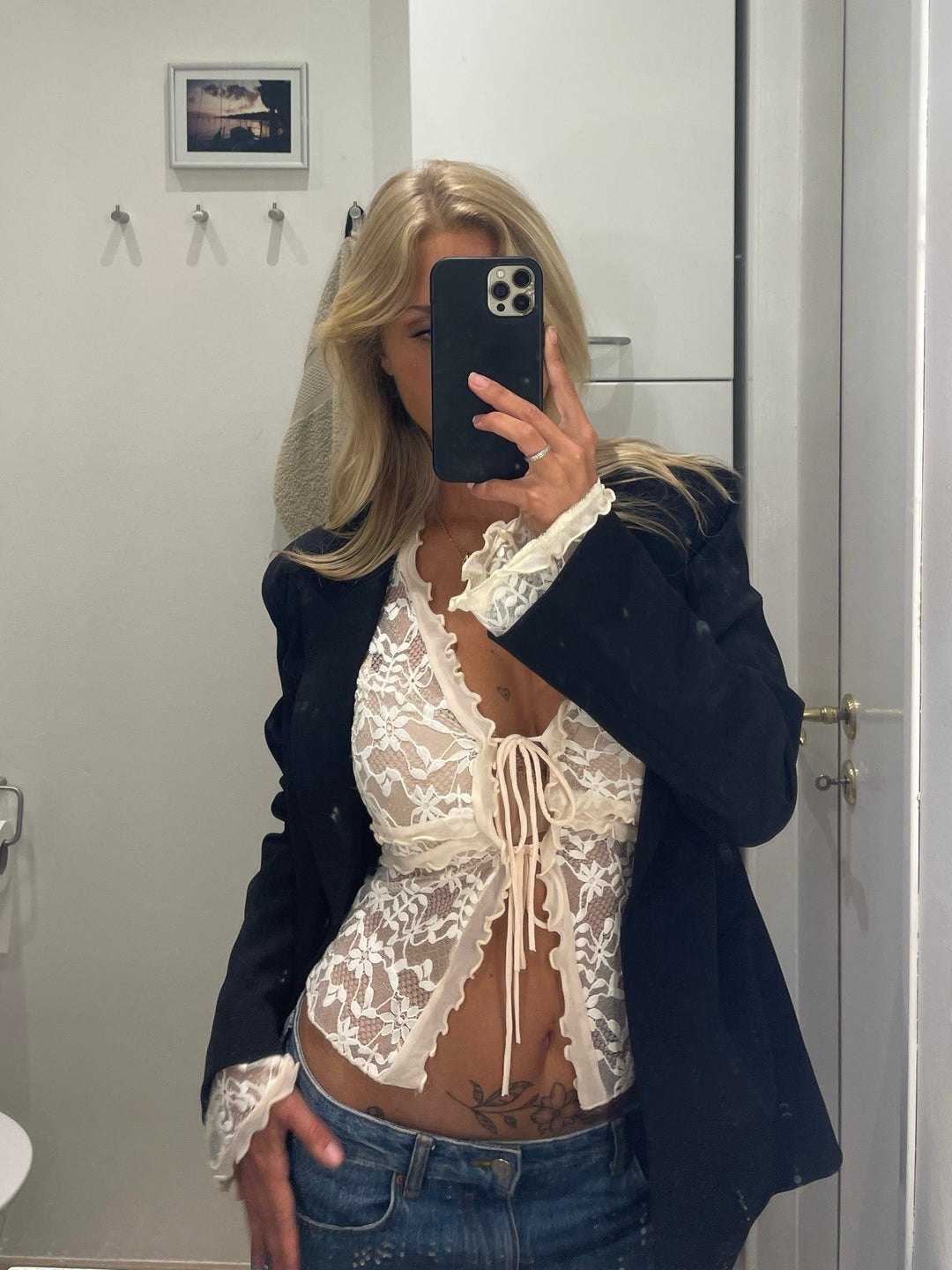Lola lace top - cream