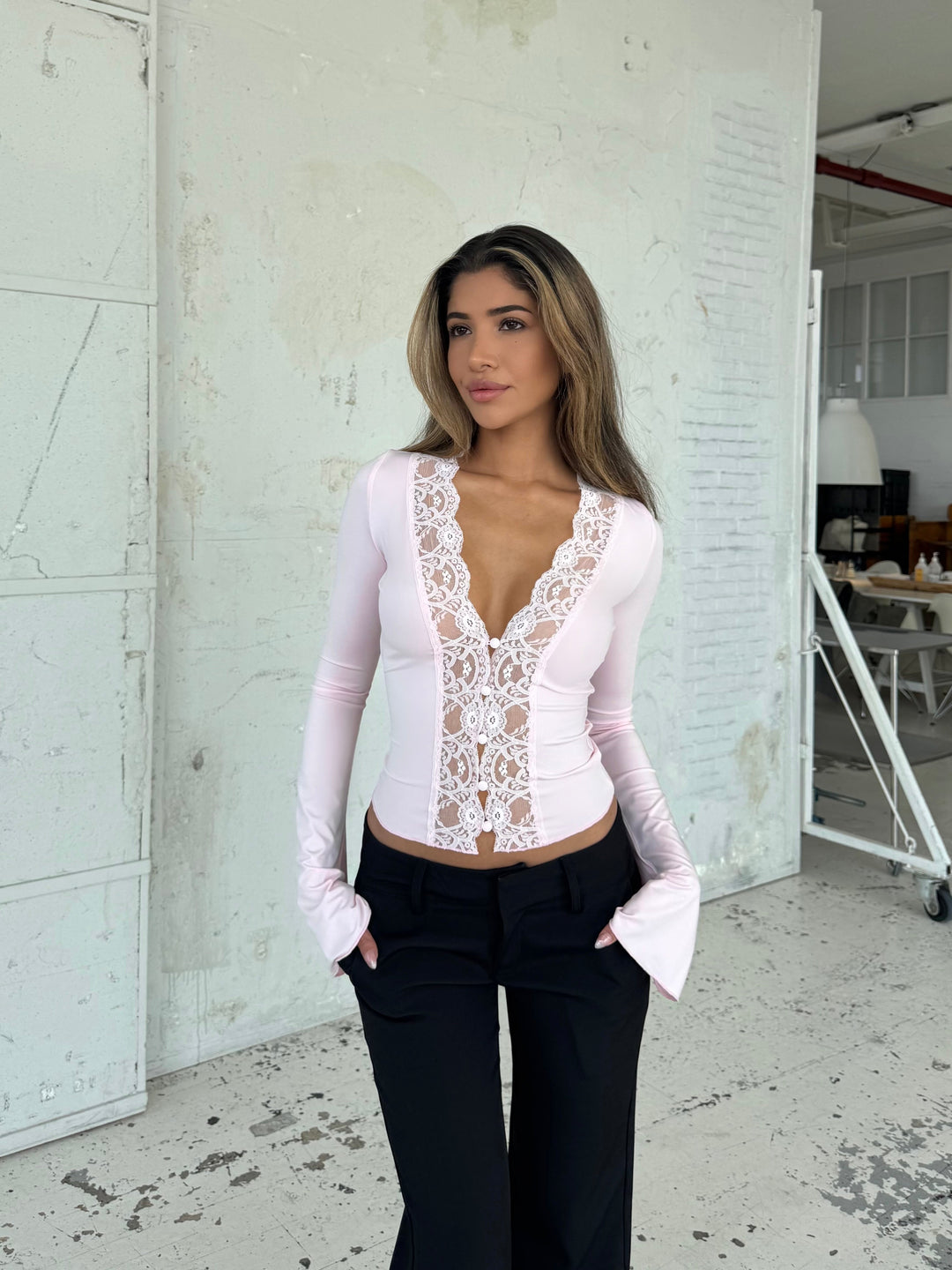 Smuk Luna basic top - lyserød