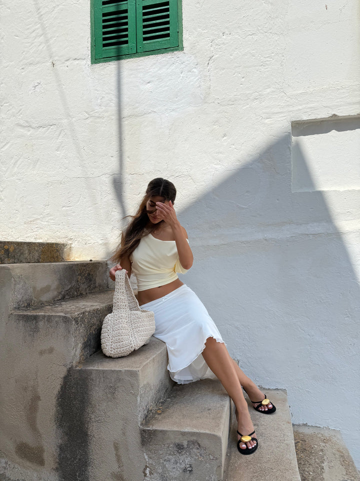 Hera basic top - lys gul